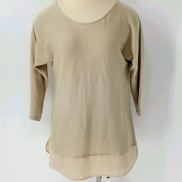 Van Heusen knit tunic,  Beige, medium. - Picture 1 of 9